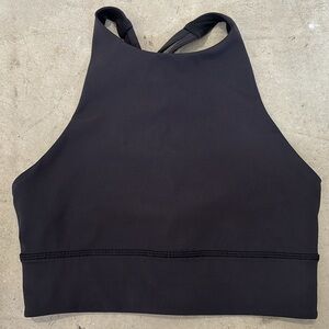 Lululemon Energy Bra High Neck Long Line (black)